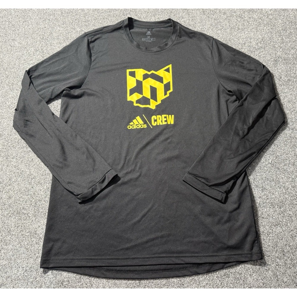 Adidas Men's Columbus Crew Icon Long Sleeve T-Shirt Size Medium Black